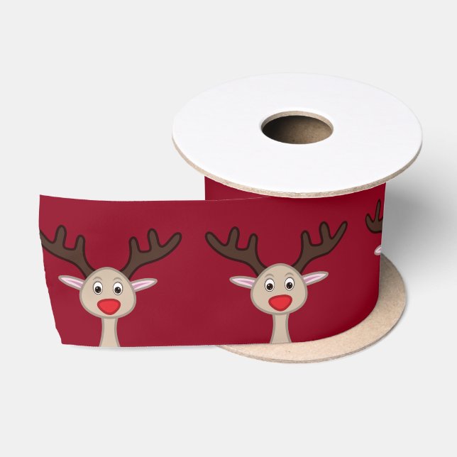 Ruban En Satin Personnage de dessin animé Reindeer (Bobine)