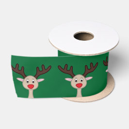 Ruban En Satin Personnage de dessin animé Reindeer