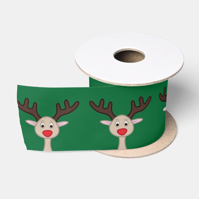 Ruban En Satin Personnage de dessin animé Reindeer (Bobine)