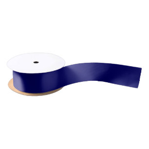 Ruban En Satin Personnalisable bleu marine foncé
