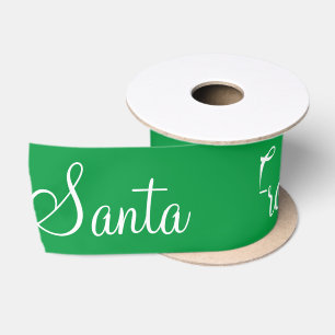 Ruban En Satin Personnalisé À Partir De Père Noël Script Holiday 