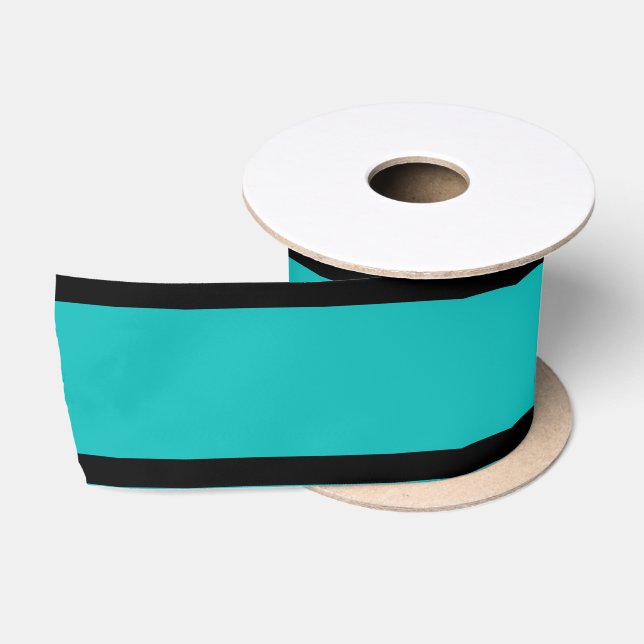 Ruban En Satin Personnalisé Turquoise avec enveloppement cadeau E (Bobine)
