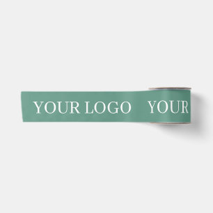 RUBAN EN SATIN PERSONNALISÉ VOTRE LOGO MODERNE ÉLÉGANT VERT CLAIR