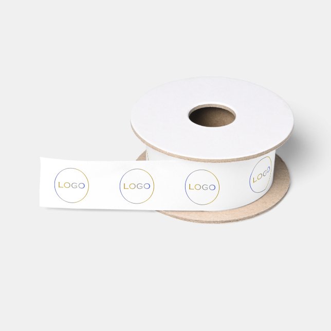 Ruban En Satin Photo du logo professionnel sur mesure (Bobine)