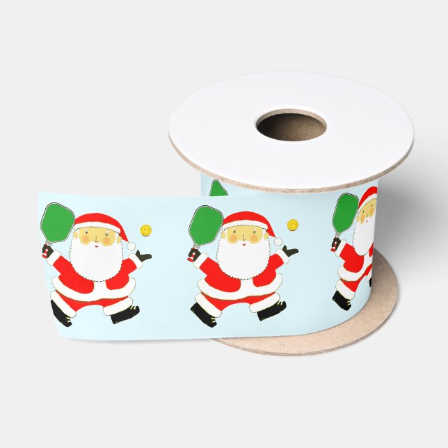 Ruban En Satin Pickleball Noël Satin Ribbon (Bobine)