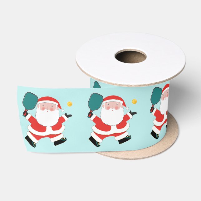 Ruban En Satin Pickleball Noël Satin Ribbon (Bobine)