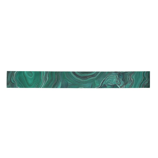 Ruban En Satin Pierre de Malachite verte (Devant)