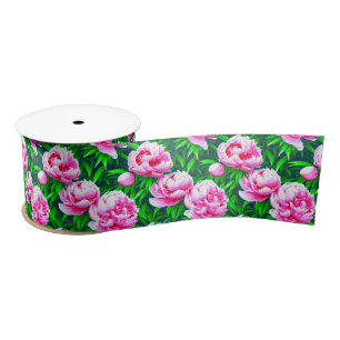 Ruban En Satin Pies roses Jardin Imprimer