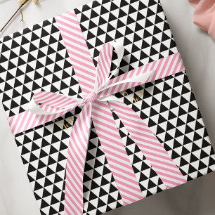 Ruban En Satin Pink White Stripes Noël Anniversaire Baby shower
