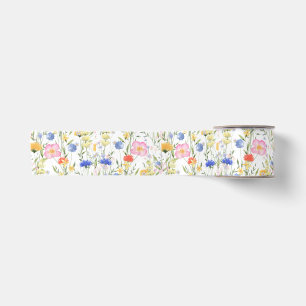 Ruban En Satin PixDezines H2 Fleurs Sauvages Délicates
