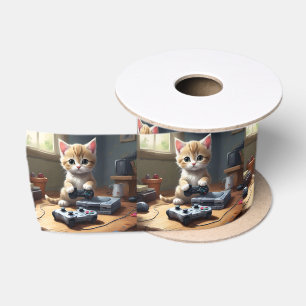 Ruban En Satin "Pixel Paws : The Gamer Kitten in Action"