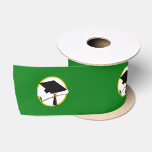 Ruban En Satin Plafond de diplôme avec diplôme - Vert