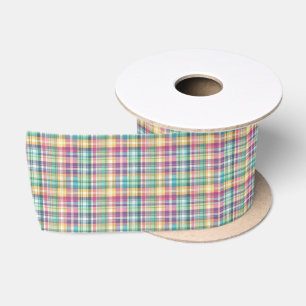Ruban En Satin Plaid au printemps/Pâques/tartan
