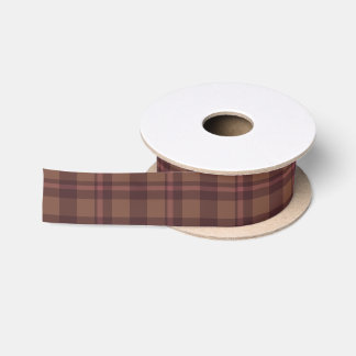 Ruban En Satin Plaid multiBrown et rouge