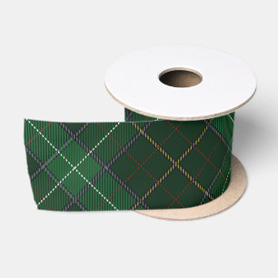 Ruban En Satin Plaid Rustique classique Vert Tartan traditionnel
