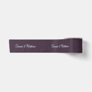 Ruban En Satin Plum de minuit de mariée et de chambre