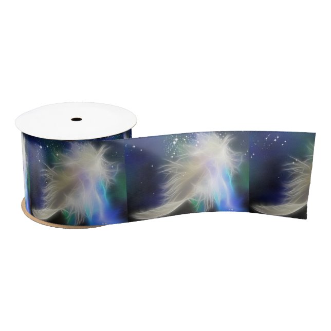 Ruban En Satin Plumes d'ange (Bobine)