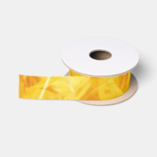 Ruban En Satin Plumes jaunes vives