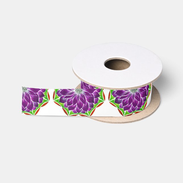 Ruban En Satin POINSETTIA MODERNE dans le DRAME POURPRE (Bobine)