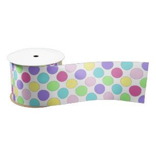 Ruban En Satin Pois colorés amusants