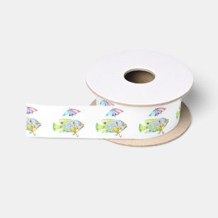 Ruban En Satin Poisson Ange Avec Parapluie