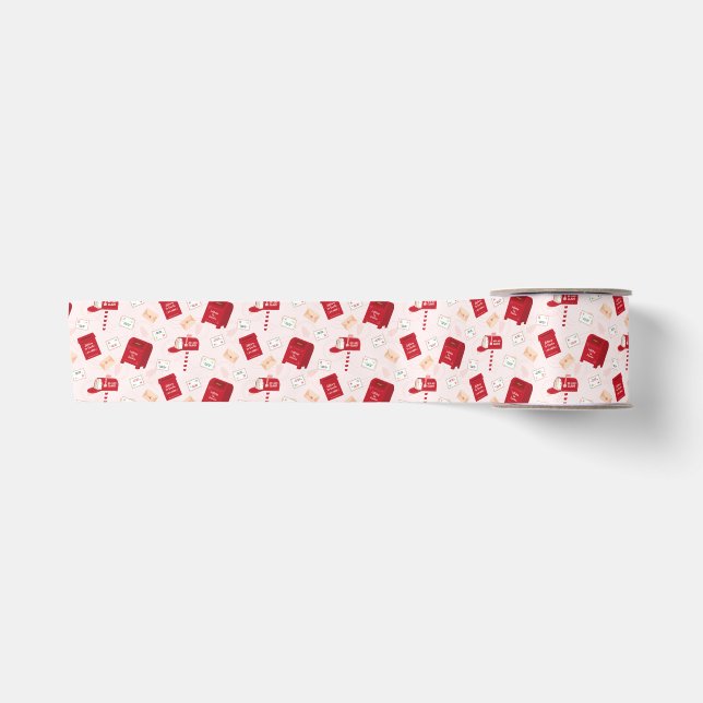 Ruban En Satin Pôle Nord mignon Mail Motif de Noël (Devant)