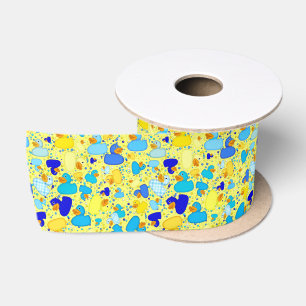 Ruban En Satin POOL DE RIBBON Jaune-SATIN À 3 Lts