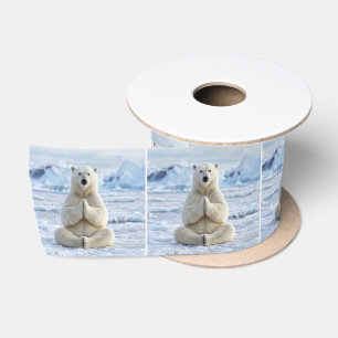 Ruban En Satin Pose de yoga de l'ours polaire