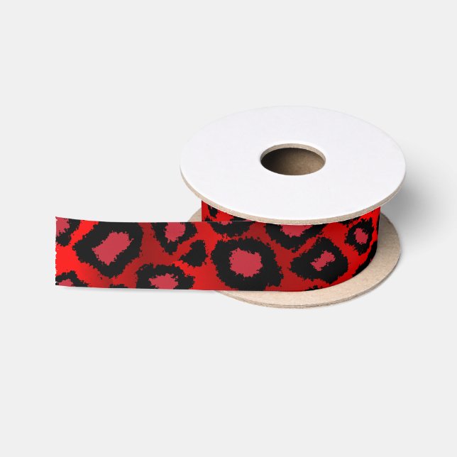 Ruban En Satin Poster de animal Red Leopard (Bobine)