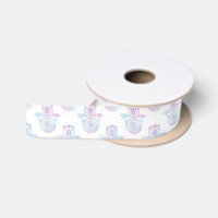 Pourpre et bleu de motif de main de Hamsa