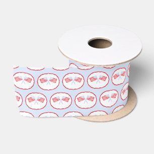 Ruban En Satin Preppy Boys Red White & Two Patriotic Birthday
