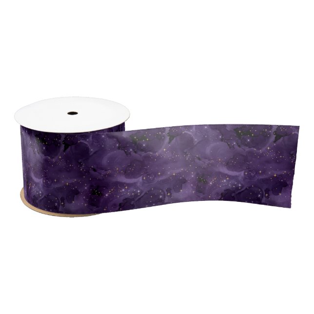 Ruban En Satin Purple Galaxy Series Design 8 (Bobine)