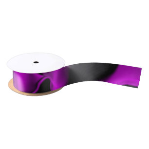 Ruban En Satin Purple noir et blanc