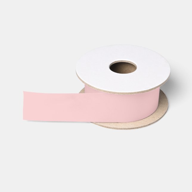 Ruban En Satin Quartz Rose solide de base (Bobine)