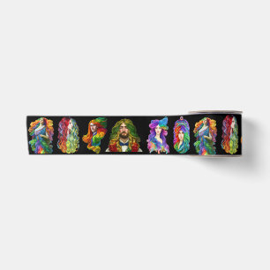 Ruban En Satin Rainbow Goddess Queen Dragon Imaginaire art