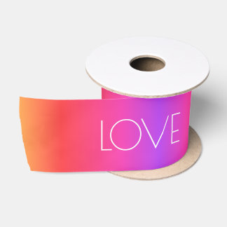 Ruban En Satin Rainbow Gradient Ribbon Love Texte personnalisé