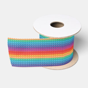 Ruban En Satin Rainbow Pop It Fidget Toy Motif