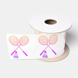 Ruban En Satin Raquettes Badminton Shuttlecock Birdie Ombre