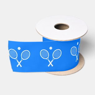 Ruban En Satin Raquettes de tennis Blue Background