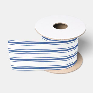 Ruban En Satin Rayure étroite de coutil de matelas bleu-foncé e