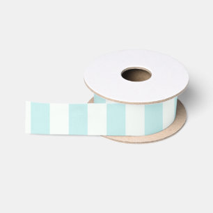 Ruban En Satin Rayures pastel - Bleu