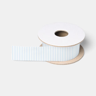 Ruban En Satin Rayures Simples - Bleu Poudre