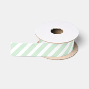 Ruban En Satin Rayures vert pastel