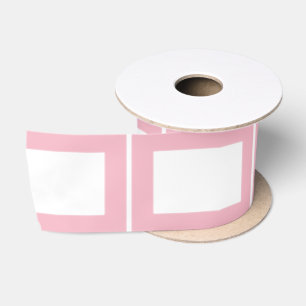 Ruban En Satin Rectangle de cadre rose et blanc