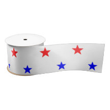 Red and Blue Stars - Starry Sky Motif