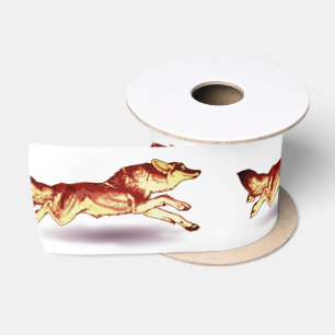 Ruban En Satin Red fox en marche