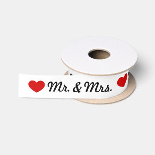 Ruban En Satin Red Heart M. & Mme Mariage