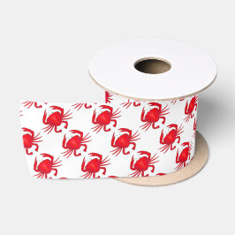 Ruban En Satin Red Maryland Hard Shell Crab Beach Ocean Seafood