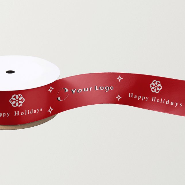 Ruban En Satin Red Modern Christmas Business Logo Entreprise Peti (Créateur téléchargé)