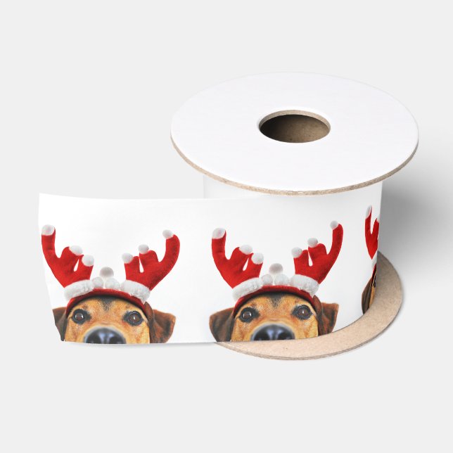 Ruban En Satin Reindeer Antler Headband mignonne Chien drôle Noël (Bobine)